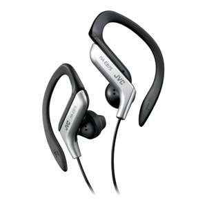 JVC HA EB75 Earphone. IN EAR SPORTS CLIP DESIGN SILVER HEADST. Stereo 