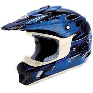  THH TX 12 Flame Helmet   Small/Black/Blue: Automotive