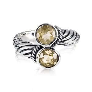  Citrine Antique Cable Ring Jewelry