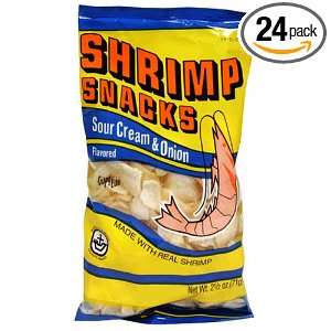 Marco Polo Shrimp Chips, Cream & Onion Flavor, 2.5 Ounce Bags (Pack of 