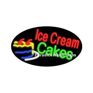  Flashing Ice Cream Cake Neon Sign (Oval): Sports 