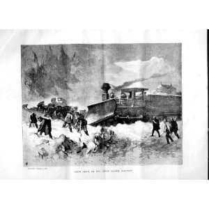   : 1870 SNOW DRIFT UNION PACIFIC RAILWAY TRAIN PLOUGH: Home & Kitchen