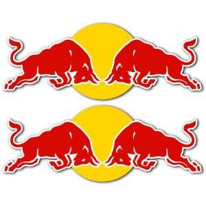  Red Bull Racing Car Bumper Sticker Decal Set of 2 7x3 