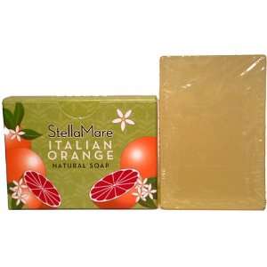  Stella Mare Italian Orange Single 6 Ounce Natural Soap Bar 