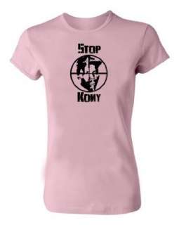  Womens Kony 2012 ?Stop Kony? Stencil T Shirt Clothing