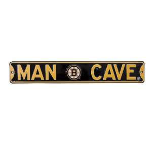  Boston Bruins MAN CAVE Authentic Steel Street Sign: Sports 