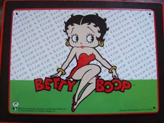 Betty Boop Sitting Metal Wall Plaque Sign New 15x21cm  