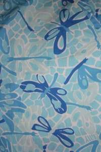 New Lilly Pulitzer Dragonfly Bermuda Shorts Girls 7 Blue Long Print 