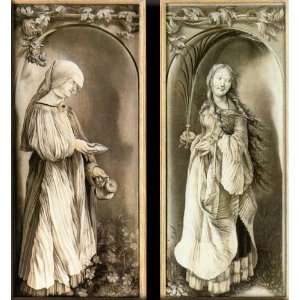   Saint Woman with Palm 28x30 Streched Canvas Art by Grunewald, Matthias