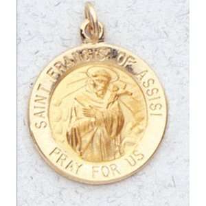  14 Kt Gold Religious Medals   St. Francis   In a Premium 