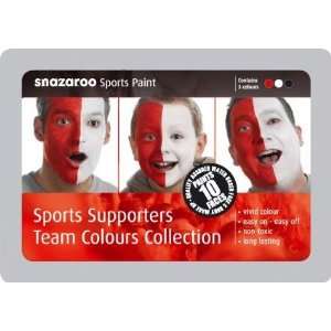  Face Paints Sports Red & White Face Painting Kit: Toys 