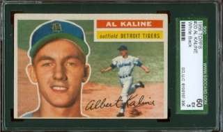 1956 Topps #20 Al Kaline (HOF) SGC 60 w/back 87 006  