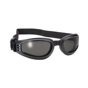   Black Goggles With Smoke Lens And UV 400 Protection Automotive