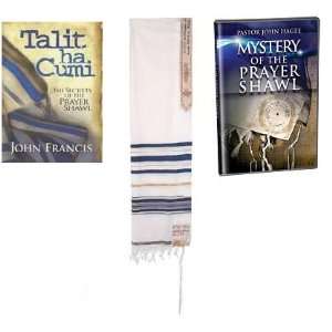   Tallit Package Sets (24 Wool Shawl, Book & Cd) John Hagee Books