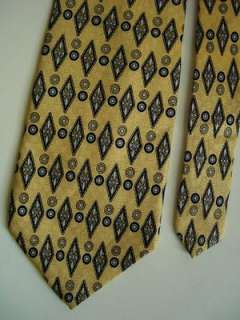 2453 AMHERST and BROCK Beige Multi Silk Necktie Men Tie  