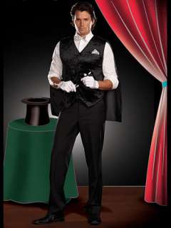 Mens Black Magic Magician Vampire Man Costume 5857  