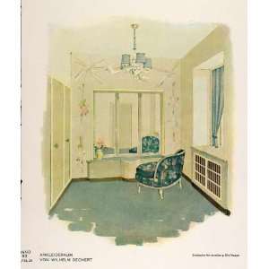 1932 Art Deco Dressing Room Mirror Wallpaper Print NICE 