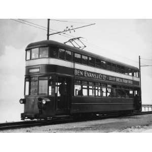 : The Large Double Decker Trolley Bus on the Mumbles to Swansea Route 