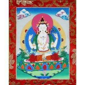  Avalokiteshvara Tibetan Buddhist Thangka 