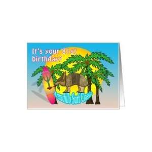  Aloha Surf 81st Birthday Card: Toys & Games