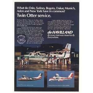   Wideroe Airlines de Havilland Twin Otter Print Ad