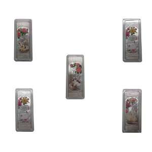 Set of .999 Fine Silver Clad Bunny Bars with Pink and White Colored 