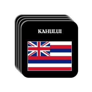 US State Flag   KAHULUI, Hawaii (HI) Set of 4 Mini Mousepad Coasters