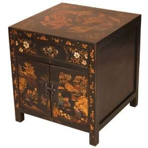   Cabinet / Nightstand Gold Chinese Temple Design Furniture & Decor