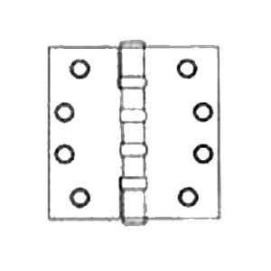  5 x 5 Hinge, Solid Brass, 4BB, US3 UNL