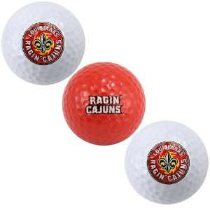 Louisiana Lafayette Ragin Cajuns Three Pack of Golf Balls  