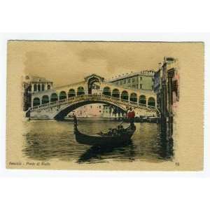  Ponte di Rialto Venice Undivided Back Postcard 1930s 