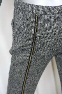 ALEXANDER MCQUEEN Birdseye Tweed Zipper Pant Trouser 40  