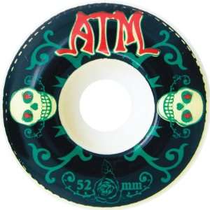   ATM Bigotes Black 52mm Skateboard Wheels (Set Of 4): Sports & Outdoors