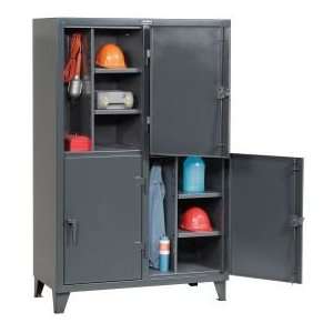 Strong Hold® Personnel Locker Double Tier 50x24x78 4 Doors Assembled 