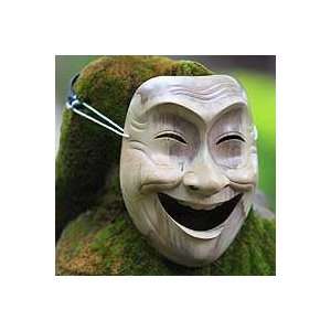  NOVICA Wood mask, Laughter