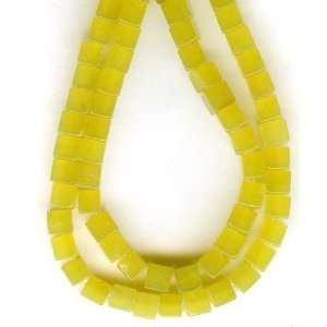  Genuine Lemon Olive Jade Gemstone Beads   4mm Cube Arts 