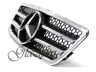 CHROME/BLACK Front Replacement Grille for Mercedes Benz 2000 2002 W210 