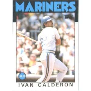  1986 Topps # 382 Ivan Calderon Seattle Mariners Baseball 