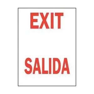 Sign,14x10,exit/salida,aluminum   BRADY  Industrial 