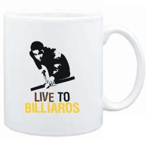  Mug White  LIVE TO Billiards  Sports