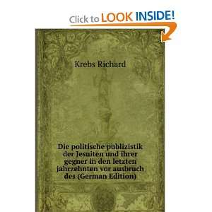   jahrzehnten vor ausbruch des (German Edition) Krebs Richard Books