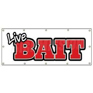  48x120 LIVE BAIT BANNER SIGN fishing lure shiners sign shrimp 