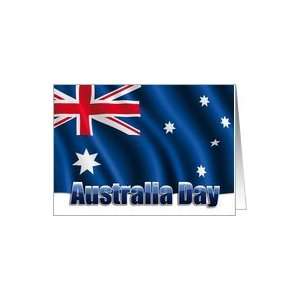 Australia Day with Flag Card