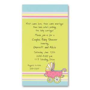  Uptown Baby Buggy Baby Shower Invitation Health 