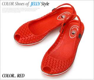 Pretty Slip On Jelly Beach Summer Girls Sandals Shoes  