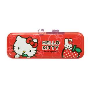 Sanrio Hello Kitty Tin Pencil Case(Box)  Red Apple  