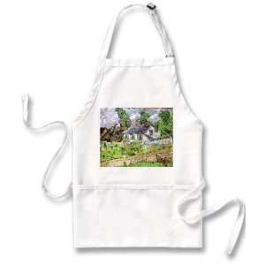  Houses in Auvers By Vincent Van Gogh Apron: Everything 