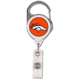  NFL Denver Broncos Premium Metal Badge Reel: Sports 