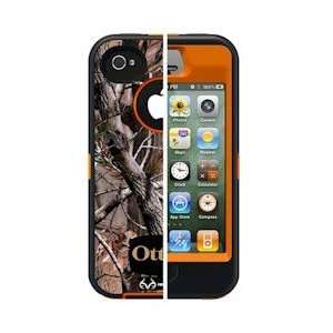  iPhone 4 / 4S Defender Realtree Camo / Orange Case 