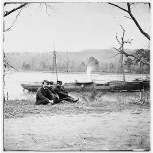  Civil War Reprint Unknown location. U.S. gunboat Kansas 
